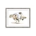 Picture of White Hydrangea in a Vase _GroupedProduct_Rectangle_Landscape_Framed_Matted_