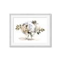 Picture of White Hydrangea in a Vase _GroupedProduct_Rectangle_Landscape_Framed_Matted_