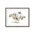 Picture of White Hydrangea in a Vase _GroupedProduct_Rectangle_Landscape_Framed_Matted_