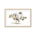 Picture of White Hydrangea in a Vase _GroupedProduct_Rectangle_Landscape_Framed_Matted_