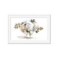 Picture of White Hydrangea in a Vase _GroupedProduct_Rectangle_Landscape_Framed_Matted_