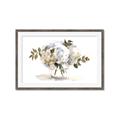 Picture of White Hydrangea in a Vase _GroupedProduct_Rectangle_Landscape_Framed_Matted_