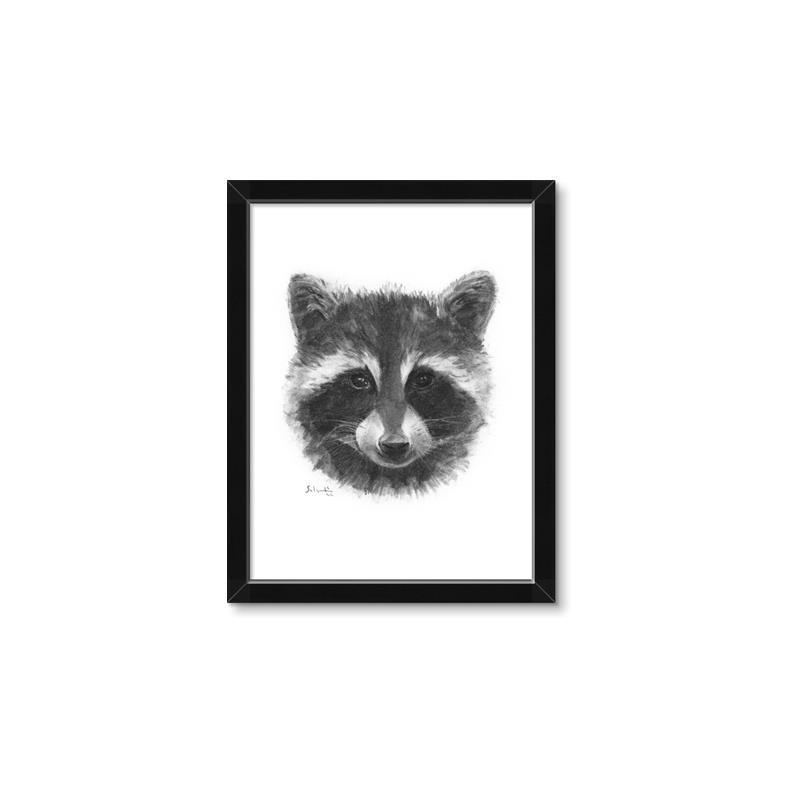 Picture of Raccoon Sketch _GroupedProduct_Rectangle_Portrait_Framed_Matted_