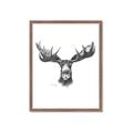 Picture of Moose Sketch _GroupedProduct_Rectangle_Portrait_Framed_Matted_