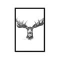 Picture of Moose Sketch _GroupedProduct_Rectangle_Portrait_Framed_Matted_