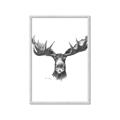 Picture of Moose Sketch _GroupedProduct_Rectangle_Portrait_Framed_Matted_