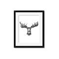 Picture of Moose Sketch _GroupedProduct_Rectangle_Portrait_Framed_Matted_