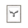 Picture of Moose Sketch _GroupedProduct_Rectangle_Portrait_Framed_Matted_