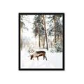 Picture of Moose in the snow _GroupedProduct_Rectangle_Portrait_Photography _GroupedProduct_Rectangle_Portrait_Framed_Matted_