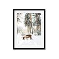 Picture of Moose in the snow _GroupedProduct_Rectangle_Portrait_Photography _GroupedProduct_Rectangle_Portrait_Framed_Matted_