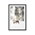 Picture of Moose in the snow _GroupedProduct_Rectangle_Portrait_Photography _GroupedProduct_Rectangle_Portrait_Framed_Matted_
