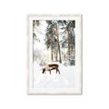 Picture of Moose in the snow _GroupedProduct_Rectangle_Portrait_Photography _GroupedProduct_Rectangle_Portrait_Framed_Matted_
