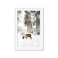 Picture of Moose in the snow _GroupedProduct_Rectangle_Portrait_Photography _GroupedProduct_Rectangle_Portrait_Framed_Matted_