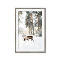 Picture of Moose in the snow _GroupedProduct_Rectangle_Portrait_Photography _GroupedProduct_Rectangle_Portrait_Framed_Matted_
