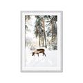 Picture of Moose in the snow _GroupedProduct_Rectangle_Portrait_Photography _GroupedProduct_Rectangle_Portrait_Framed_Matted_