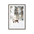 Picture of Moose in the snow _GroupedProduct_Rectangle_Portrait_Photography _GroupedProduct_Rectangle_Portrait_Framed_Matted_