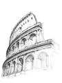 Picture of Colosseum Sketch _GroupedProduct_Rectangle_Portrait_Unframed_Print_Only_