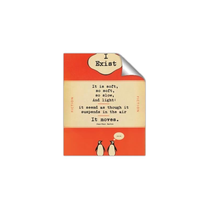 Picture of I exist - Jean-Paul Sarte _GroupedProduct_Rectangle_Portrait_Unframed_Print_Only_