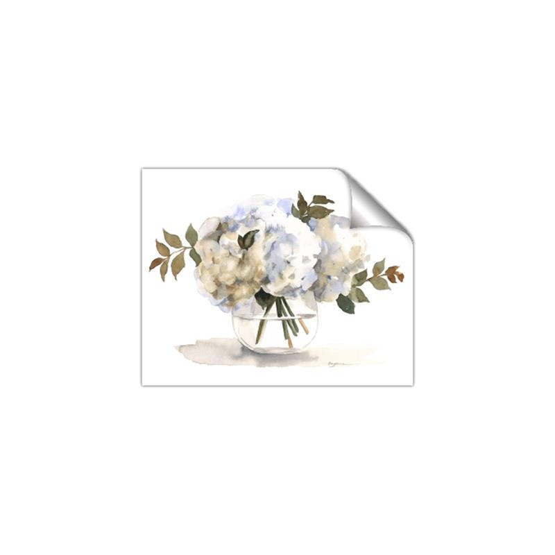 Picture of White Hydrangea in a Vase _GroupedProduct_Rectangle_Landscape_Unframed_Print_Only_