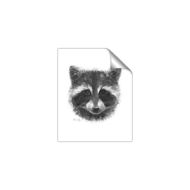 Picture of Raccoon Sketch _GroupedProduct_Rectangle_Portrait_Unframed_Print_Only_