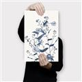 Picture of Blue Flower Sketch I _GroupedProduct_Rectangle_Portrait_Canvas_