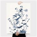 Picture of Blue Flower Sketch I _GroupedProduct_Rectangle_Portrait_Canvas_
