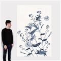 Picture of Blue Flower Sketch I _GroupedProduct_Rectangle_Portrait_Canvas_