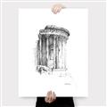 Picture of Greek Column Sketch _GroupedProduct_Rectangle_Portrait_Canvas_