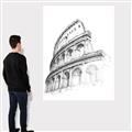 Picture of Colosseum Sketch _GroupedProduct_Rectangle_Portrait_Canvas_