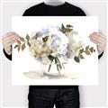 Picture of White Hydrangea in a Vase _GroupedProduct_Rectangle_Landscape_Canvas_