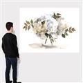 Picture of White Hydrangea in a Vase _GroupedProduct_Rectangle_Landscape_Canvas_