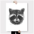 Picture of Raccoon Sketch _GroupedProduct_Rectangle_Portrait_Canvas_