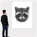 Picture of Raccoon Sketch _GroupedProduct_Rectangle_Portrait_Canvas_