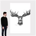 Picture of Moose Sketch _GroupedProduct_Rectangle_Portrait_Canvas_