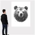 Picture of Bear Sketch _GroupedProduct_Rectangle_Portrait_Canvas_
