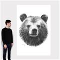 Picture of Bear Sketch _GroupedProduct_Rectangle_Portrait_Canvas_