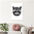 Picture of Raccoon Sketch _GroupedProduct_Rectangle_Portrait_Canvas_