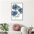 Picture of Blue Hydrangeas II _GroupedProduct_Rectangle_Portrait_Canvas_Framed_