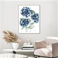 Picture of Blue Hydrangeas II _GroupedProduct_Rectangle_Portrait_Canvas_Framed_