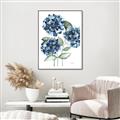 Picture of Blue Hydrangeas II _GroupedProduct_Rectangle_Portrait_Canvas_Framed_