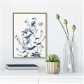 Picture of Blue Flower Sketch I _GroupedProduct_Rectangle_Portrait_Canvas_Framed_