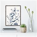 Picture of Blue Flower Sketch I _GroupedProduct_Rectangle_Portrait_Canvas_Framed_
