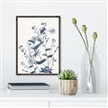 Picture of Blue Flower Sketch I _GroupedProduct_Rectangle_Portrait_Canvas_Framed_