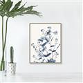 Picture of Blue Flower Sketch I _GroupedProduct_Rectangle_Portrait_Canvas_Framed_