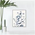 Picture of Blue Flower Sketch I _GroupedProduct_Rectangle_Portrait_Canvas_Framed_