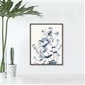 Picture of Blue Flower Sketch I _GroupedProduct_Rectangle_Portrait_Canvas_Framed_