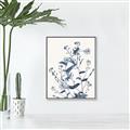 Picture of Blue Flower Sketch I _GroupedProduct_Rectangle_Portrait_Canvas_Framed_