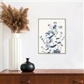 Picture of Blue Flower Sketch I _GroupedProduct_Rectangle_Portrait_Canvas_Framed_
