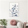 Picture of Blue Flower Sketch I _GroupedProduct_Rectangle_Portrait_Canvas_Framed_