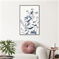 Picture of Blue Flower Sketch I _GroupedProduct_Rectangle_Portrait_Canvas_Framed_